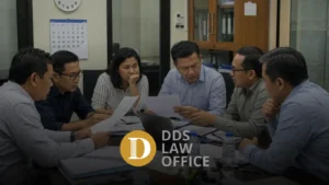 Risiko hukum RUPS terlihat dalam rapat pemegang saham dengan dokumen agenda dan surat pemanggilan yang sedang diperiksa